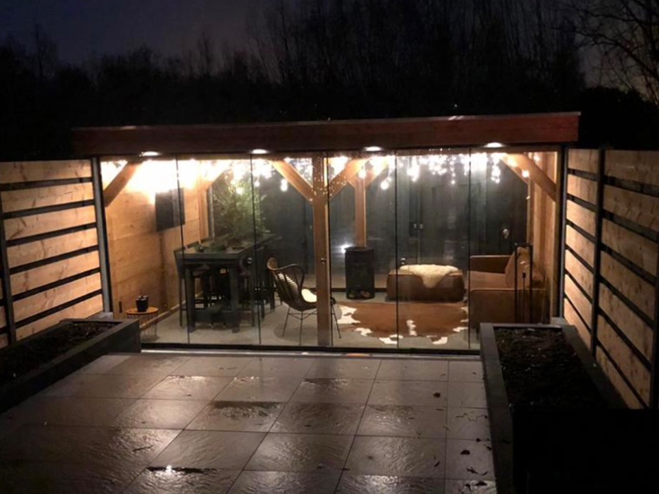 Overkapping gezien in het donker